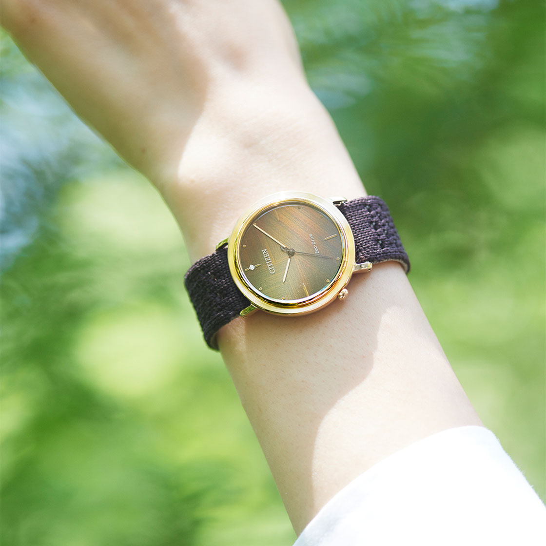 Citizen EM1003-48X นาฬิกาผู้หญิง Eco-Drive Ambiluna Women's Watch + 2 สาย