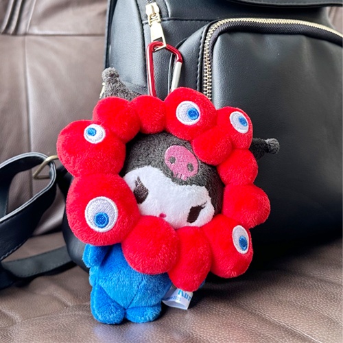 [PRE-ORDER] พวงกุญแจ ตุ๊กตา คุโรมิ Kuromi x MYAKU-MYAKU Official Mascot Keychain งาน Osaka Expo 2025 นำเข้าจากญี่ปุ่น EXPO2025 サンリオキャラクターズ ミャクミャクなりきりぬいぐるみBC クロミ