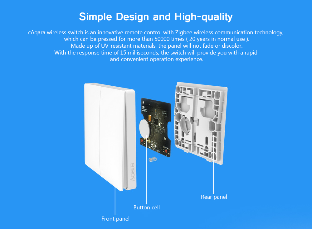 Xiaomi Aqara Wireless Switch (One Button) - สวิทซ์ไฟไร้สาย (1 ปุ่ม)