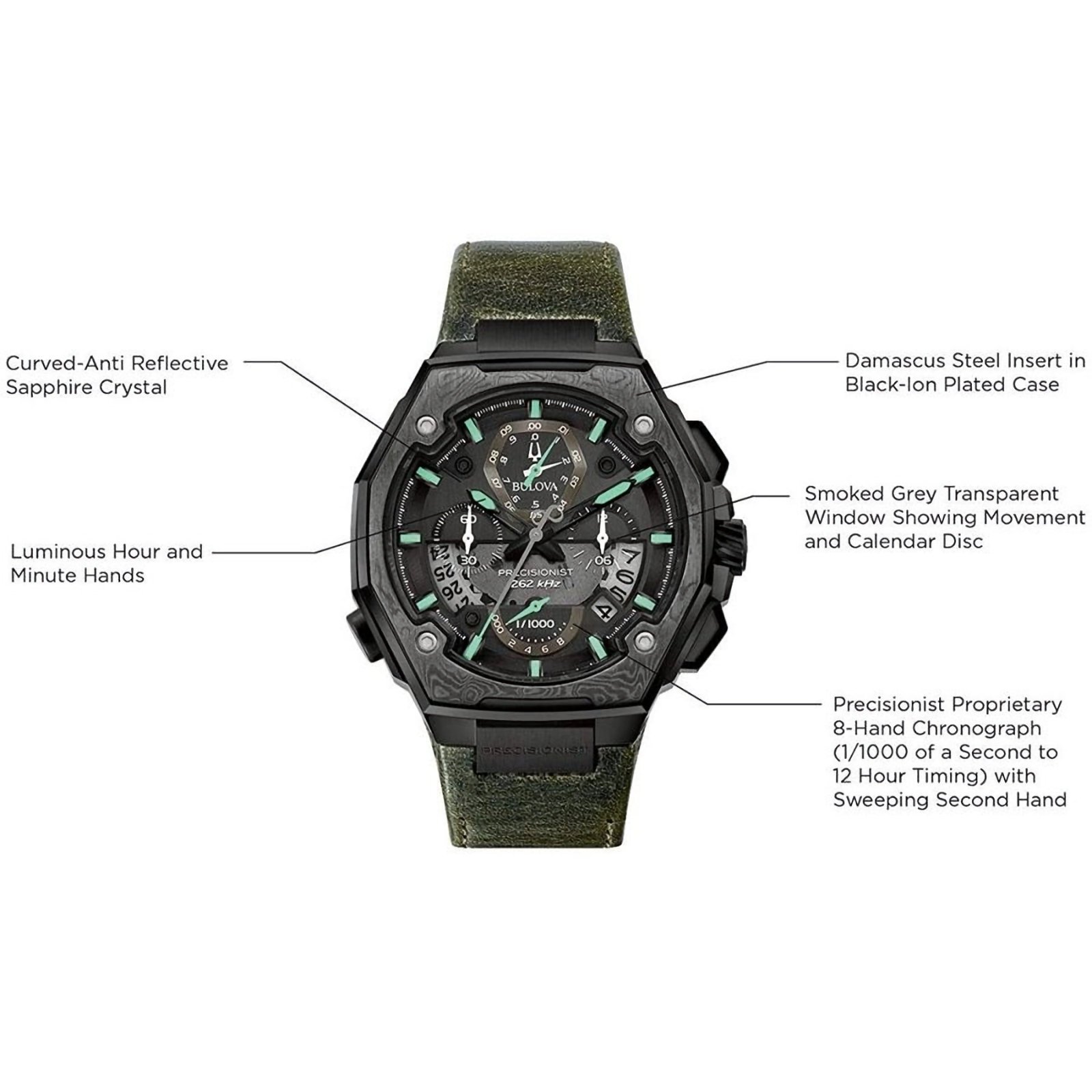 Bulova 98B355 นาฬิาผู้ชาย Chronograph Precisionist X Special Edition Men's Watch