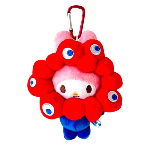 [PRE-ORDER] พวงกุญแจ ตุ๊กตา มายเมโลดี้ My Melody x MYAKU-MYAKU Official Mascot Keychain งาน Osaka Expo 2025 นำเข้าจากญี่ปุ่น EXPO2025 サンリオキャラクターズ ミャクミャクなりきりぬいぐるみBC マイメロディ