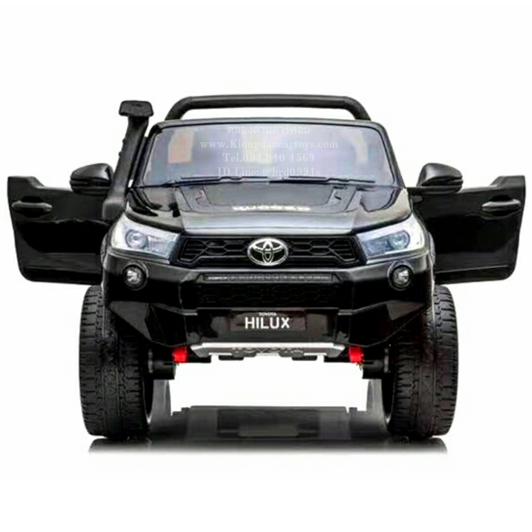 *ลิขสิทธิ์แท้TOYOTA*รถกะบะเด็กแบตเตอรี่2ที่นั่ง*คันใหญ่, พ่วงมาลัยซ้าย* (ออกตัวสมูท, 2มอเตอร์แบต12v10a, มีโช้คนิ่ม, มีรีโมทบูลทูธ, เปิดกระโปรงหน้า ท้ายและประตูได้, มีหูลากจูงรถ) สวยเท่ส์แต่งมาครบ งานพลาสติกสวยมาก