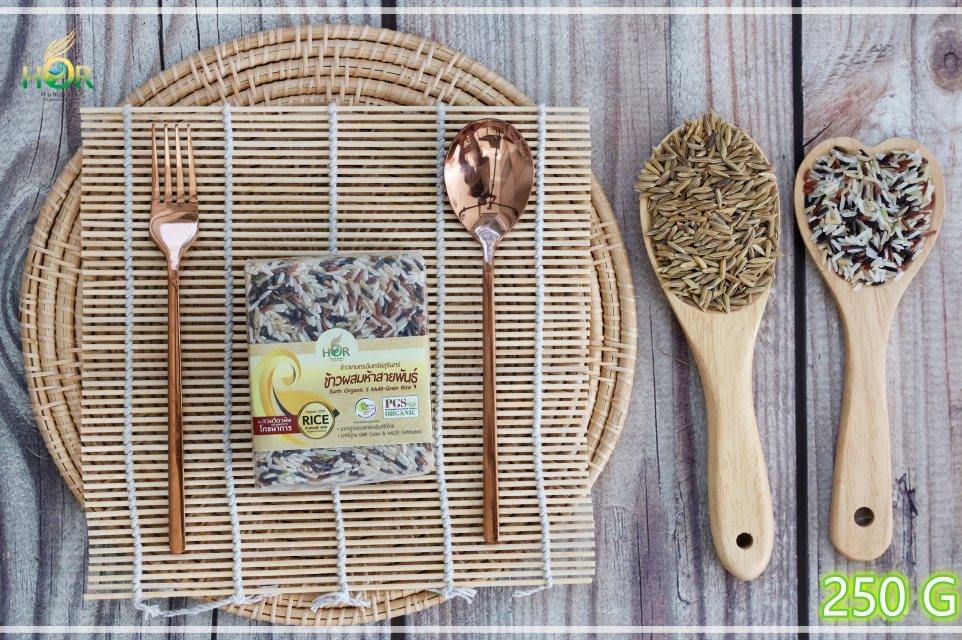 ข้าวรวมสารอาหาร 250 g ข้าวรวมประโยชน์ของอาหารออแกนิค 250 g ข้าวโภชนาการสูง 250 g ข้าวเติมวิตามิน 250 g ข้าวรวมวิตามิน 250 g ข้าวรวมคุณประโยชน์ 250 g Surin Organic 5 Multi-Grain Rice (Mini Size 250 g) 250 กรัม