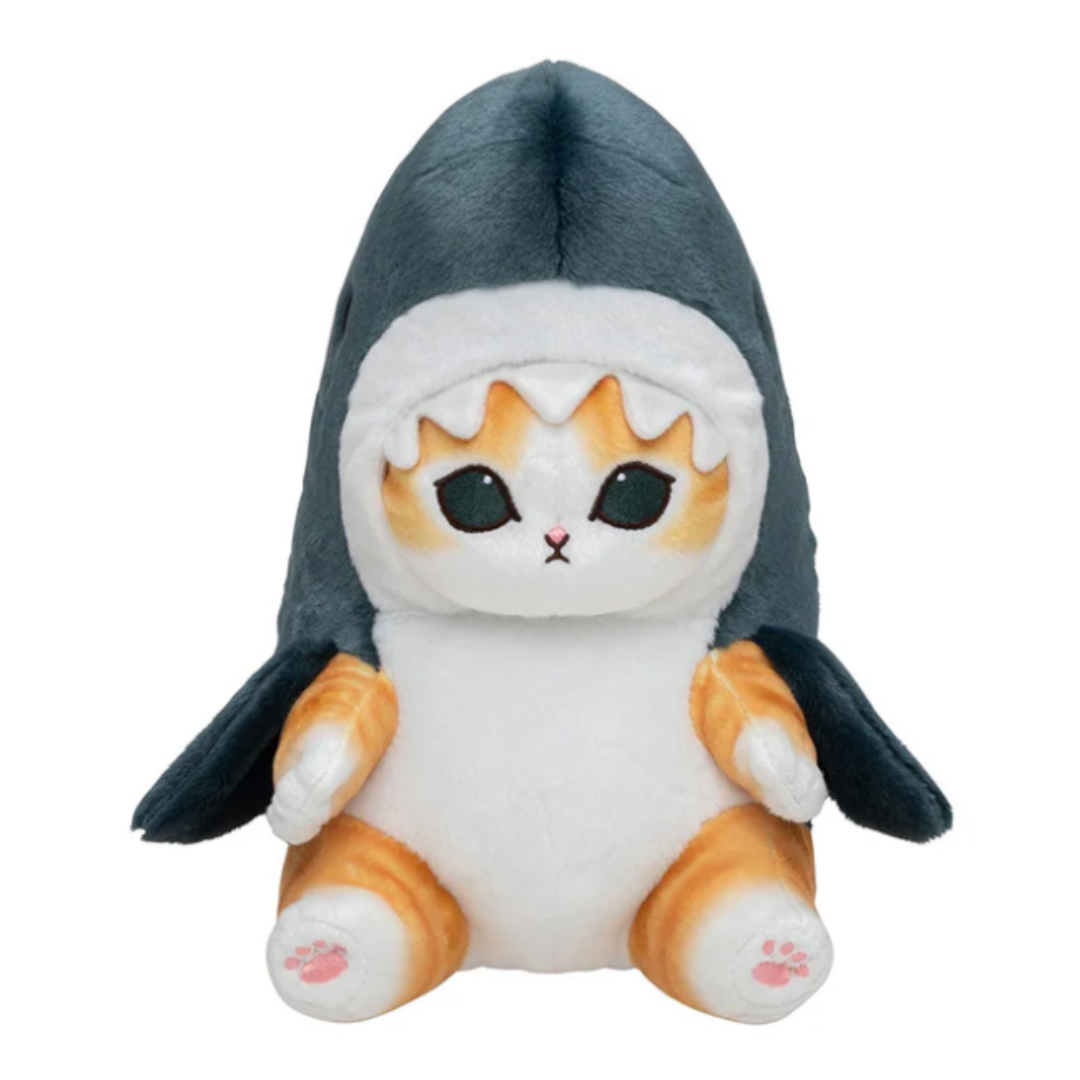 [PRE-ORDER] ตุ๊กตา แมวโมฟุ Mofusand ชุดหัวฉลาม ขนาด S 27 x 19 x 25 cm นำเข้าจากญี่ปุ่น โมฟุซาน mofu モフサンド サメにゃん ぬいぐるみS