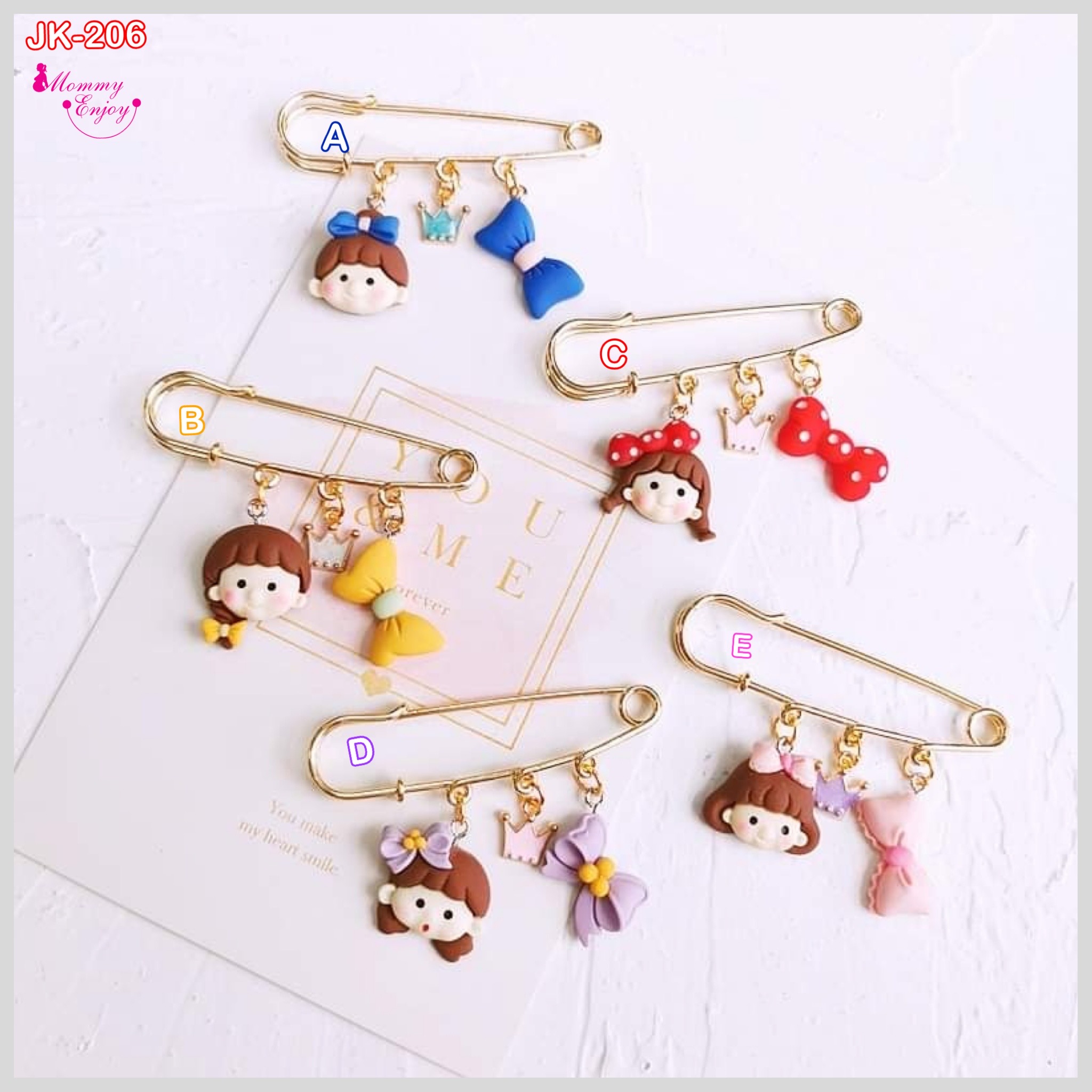 เข็มกลัดติดชุด ติดเพื่อความสวย หรือติดเพื่อความเชื่อสวยลงตัว เซต เด็กน้อย V.2