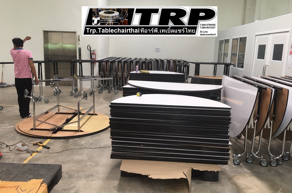 Round Table 圆桌会议 餐桌 中式餐桌 配有旋转镜组 โต๊ะกลม โต๊ะจีน ขนาด 200 cm.นั่ง 14 คน โต๊ะกลม พับครึ่ง มีล้อ,หน้าขาวโฟเมการ์,ขาเหล็กชุปโครเมี่ยม,โต๊ะประชุม,โต๊ะสัมมนาโต๊ะจัดเลี้ยง,โต๊ะโรงแรม Round Table Folding half with wheels Tablechairthai