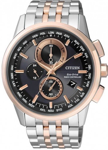 Citizen AT8116-65E นาฬิกาข้อมือผู้ชาย Eco-Drive Global Radio Controlled Chronograph Men's Watch