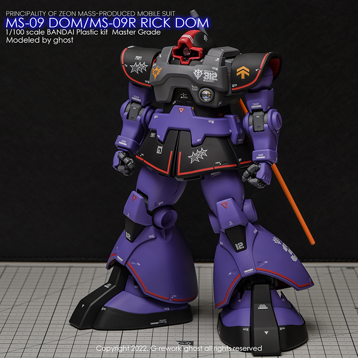 G-REWORK CUSTOM DECAL MG 1/100 MS-09 DOM / MS-09R RICK DOM