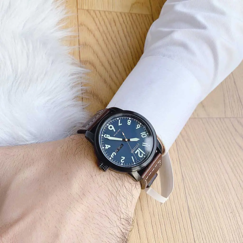 Citizen BM8478-01L นาฬิกาผู้ชาย Eco-Drive Garrison Black IP Men's Watch