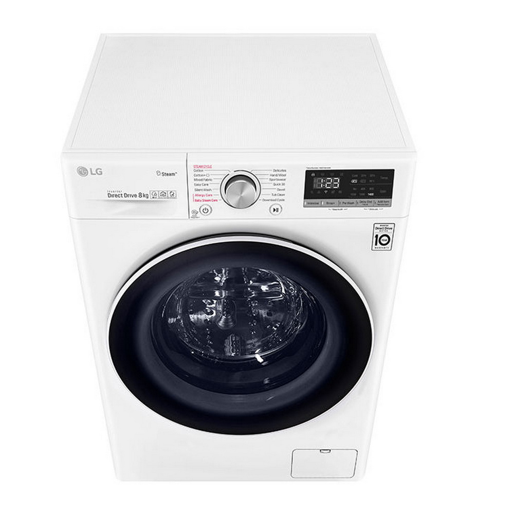 [ผ่อน0% 10ด] LG เครื่องซักผ้าฝาหน้า 8 kg FV1408S4W (ชลบุรี ส่งฟรี)