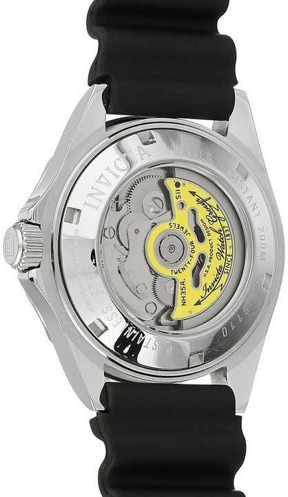 Invicta 9110 นาฬิกาผู้ชาย Pro Diver 200M Automatic Black Rubber Men's Watch