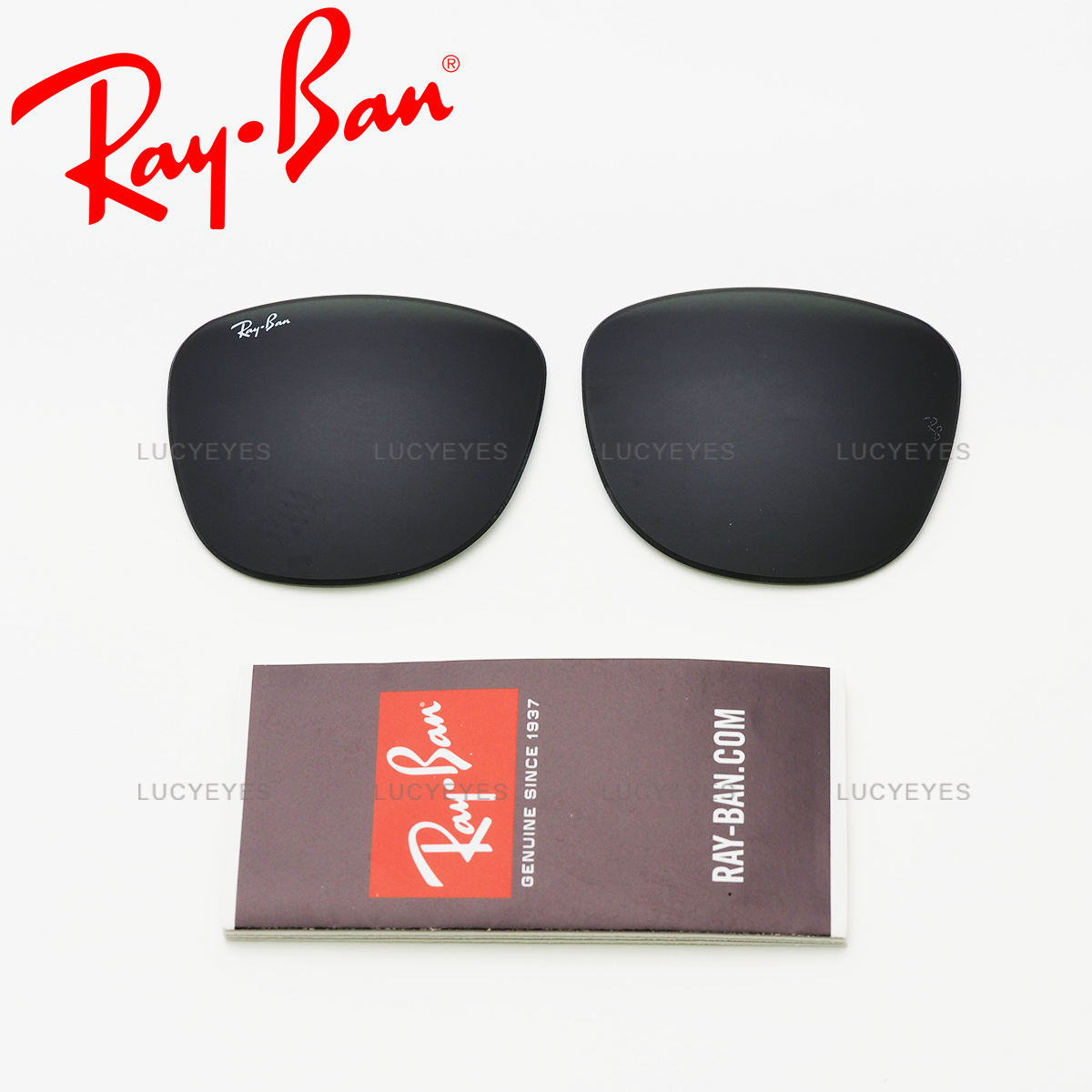เลนส์ RAYBAN แท้ 100% RB2140F 901,RB2140F 901S, WAYFARER เลนส์เขียวดำ G-15 (ขนาด 54)