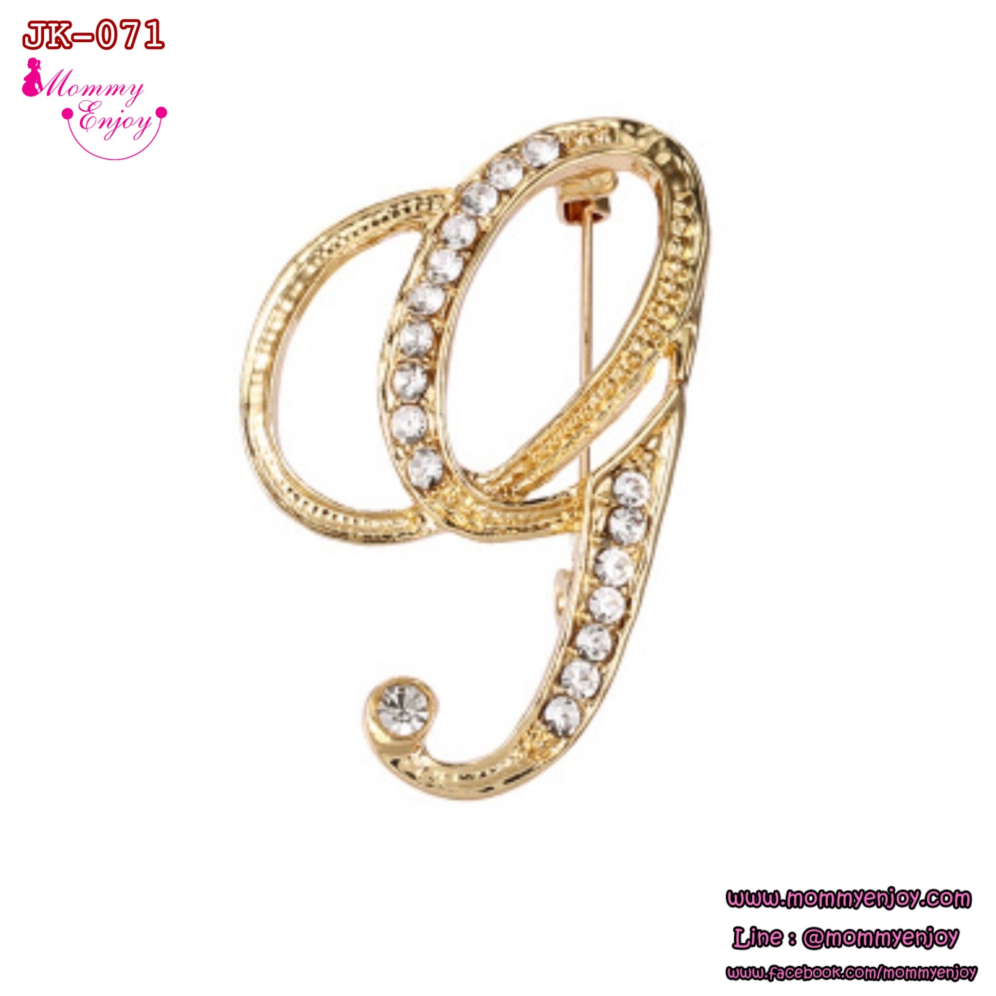 เข็มกลัดติดชุด สวย หรู ดูดี อักษร A-Z น่ารัก ติดเพื่อกันสารพัดเลยจร้าา