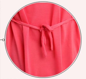 ชุดคลุมท้องเปิดให้นม สีบานเย็น น้ำแตงโม ลายหมีน้อย L , XL