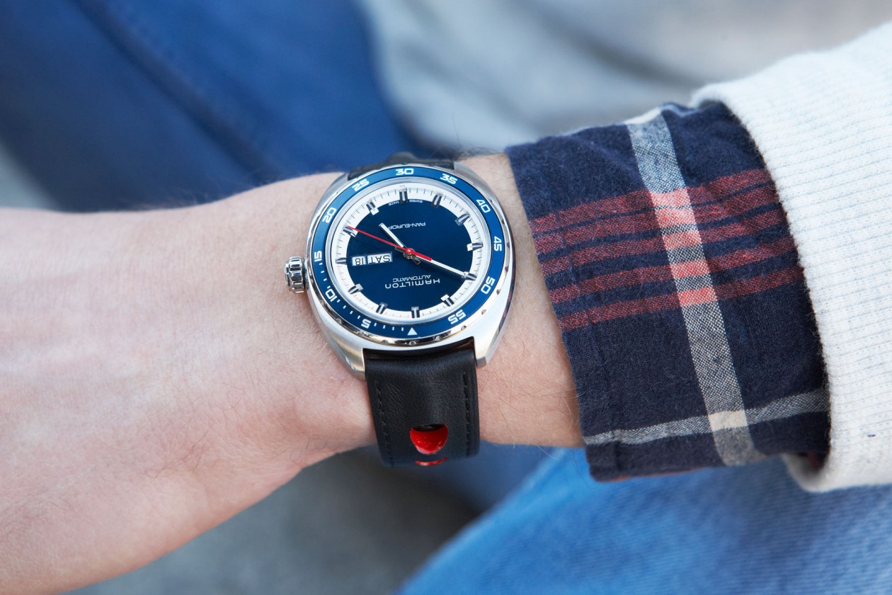 Hamilton H35405741 นาฬิกาผู้ชาย Hamilton รุ่น H35405741, American Classic Pan Europ Automatic Men's Watch