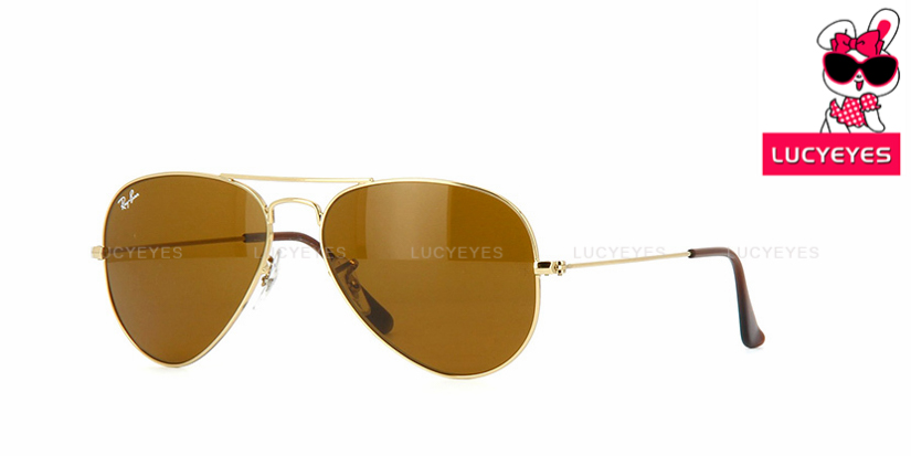 RAYBAN RB3025 001/33 AVIATOR Size 58,62 กรอบทอง เลนส์น้ำตาล
