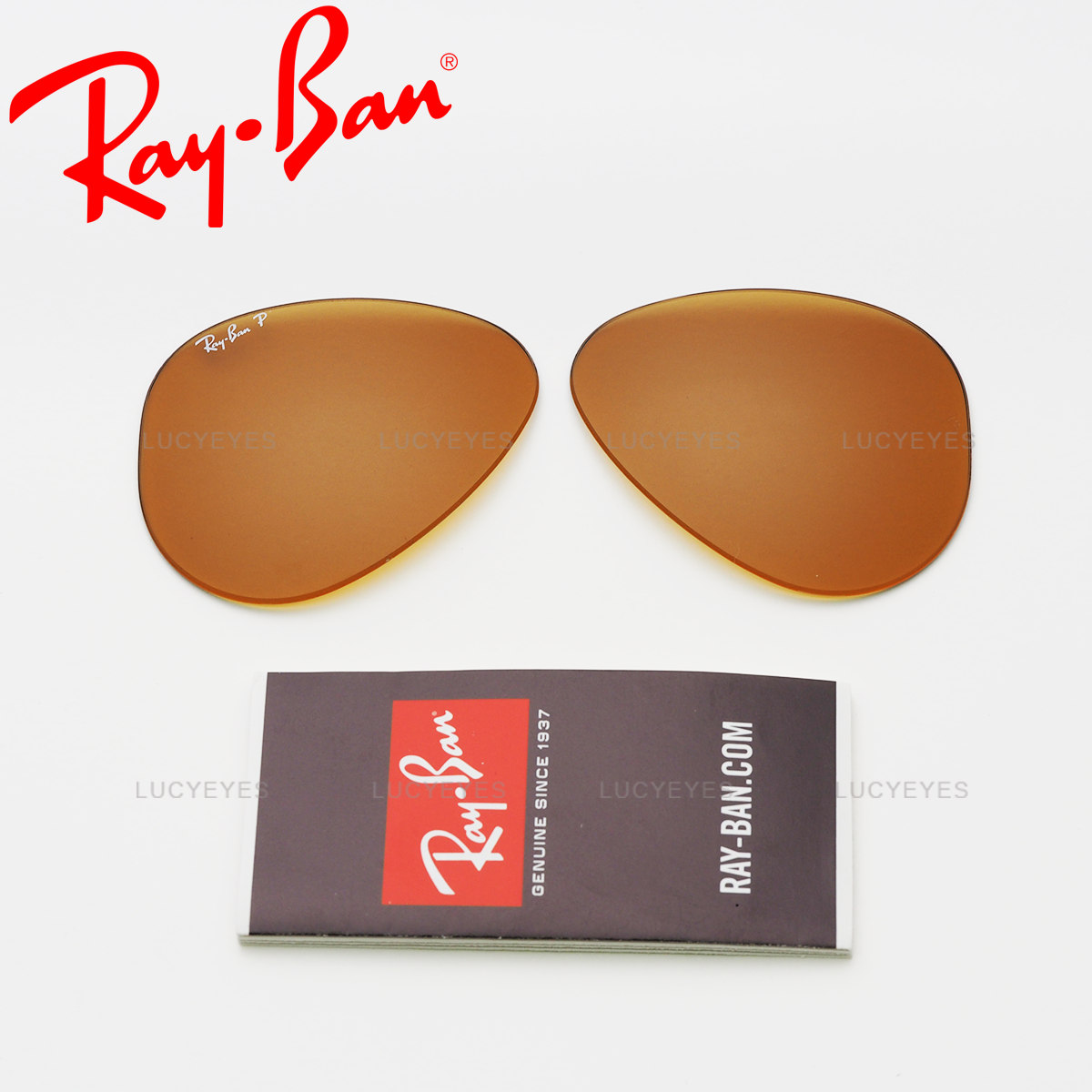 เลนส์ RAYBAN แท้ 100% RB3025 112/O6, AVIATOR, เลนส์สีน้ำตาลอ่อน Polarized