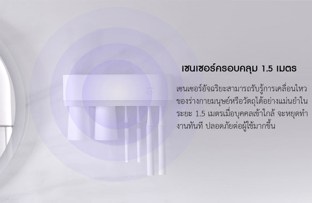 Xiaomi QUANCE Sterilized Toothbrush Holder - ที่เก็บแปรงสีฟันติดผนัง QUANCE