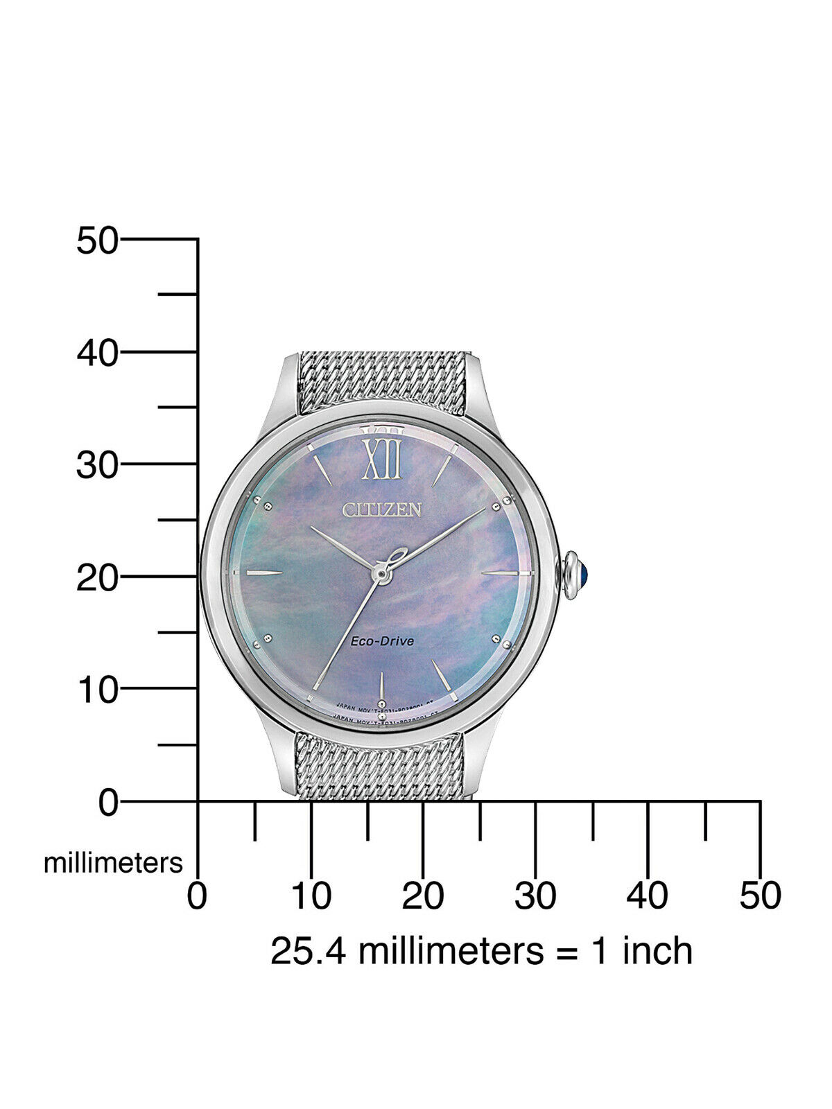 Citizen EM0810-84N นาฬิกาผู้หญิง Citizen L Eco-Drive Mother of Pearl Women's Watch