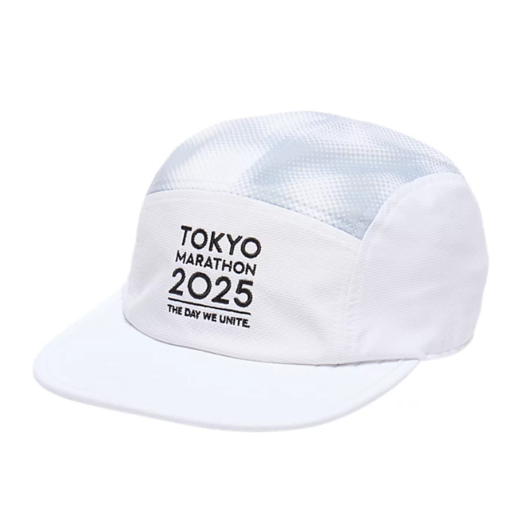 [PRE-ORDER] Asics Japan หมวก โตเกียวมาราธอน 2025 Tokyo Marathon 5 Panel Cap "THE DAY WE UNITE" สีขาว (Brilliant White) นำเข้าจากญี่ปุ่น