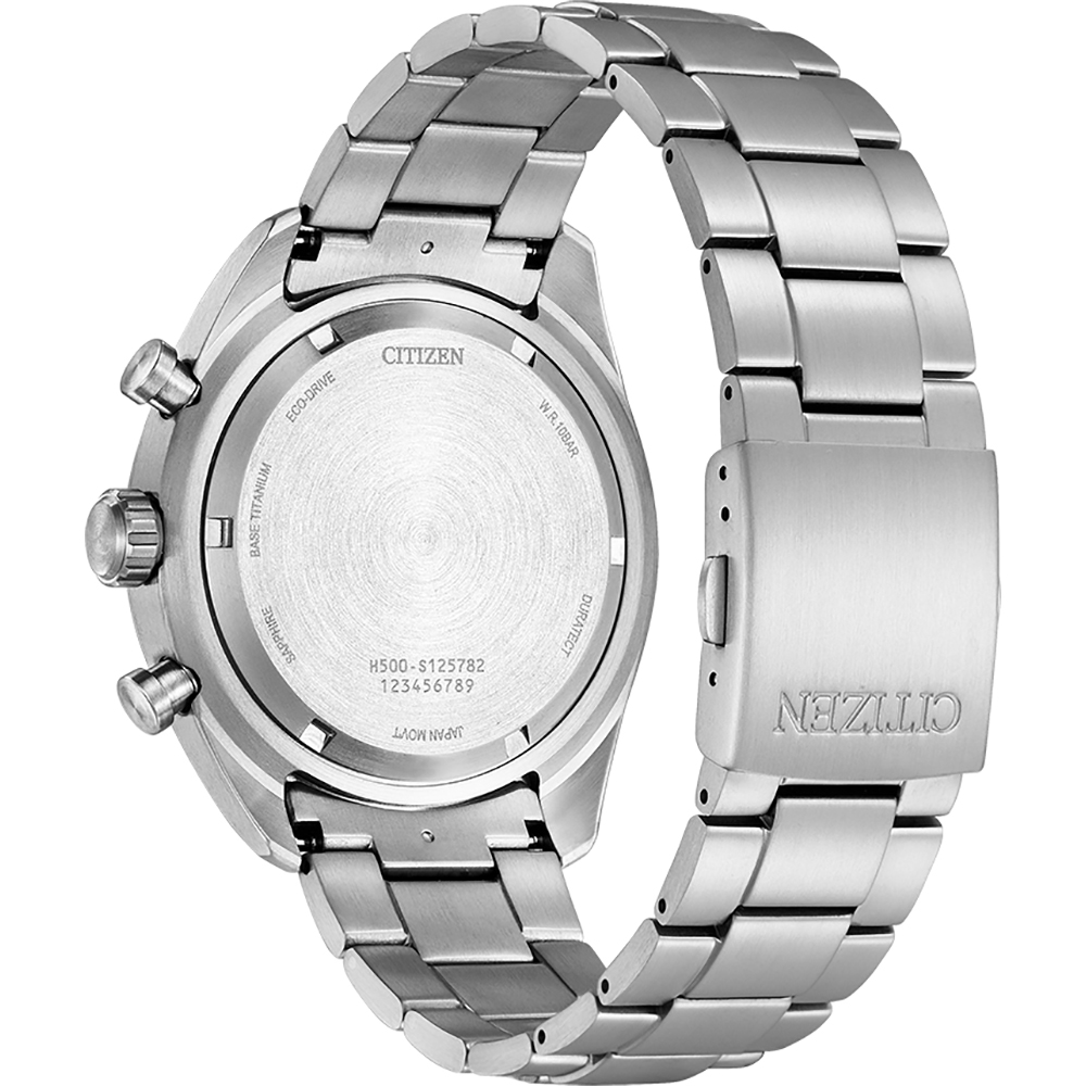 Citizen AT2480-81X นาฬิกาผู้ชาย Titanium Chonograph Eco-Drive Men's Watch