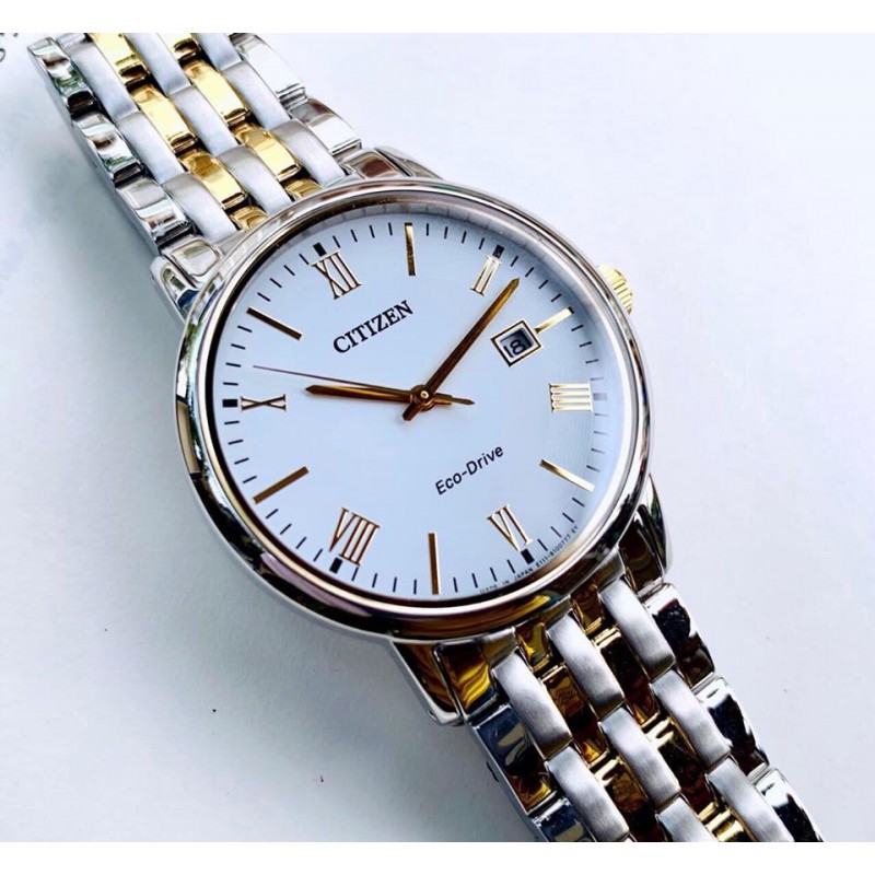 Citizen BM6774-51A นาฬิกาข้อมือผู้ชาย Eco-Drive Two-Tone Made in Japan Men's Watch