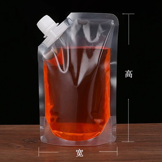 ถุงบรรจุของเหลว ฝาเกลียว ก้นตั้ง ถุงใส ขุ่นและขาว แพ็คละ 10 ใบ (หลากหลายขนาด) ชุดที่ 1/2