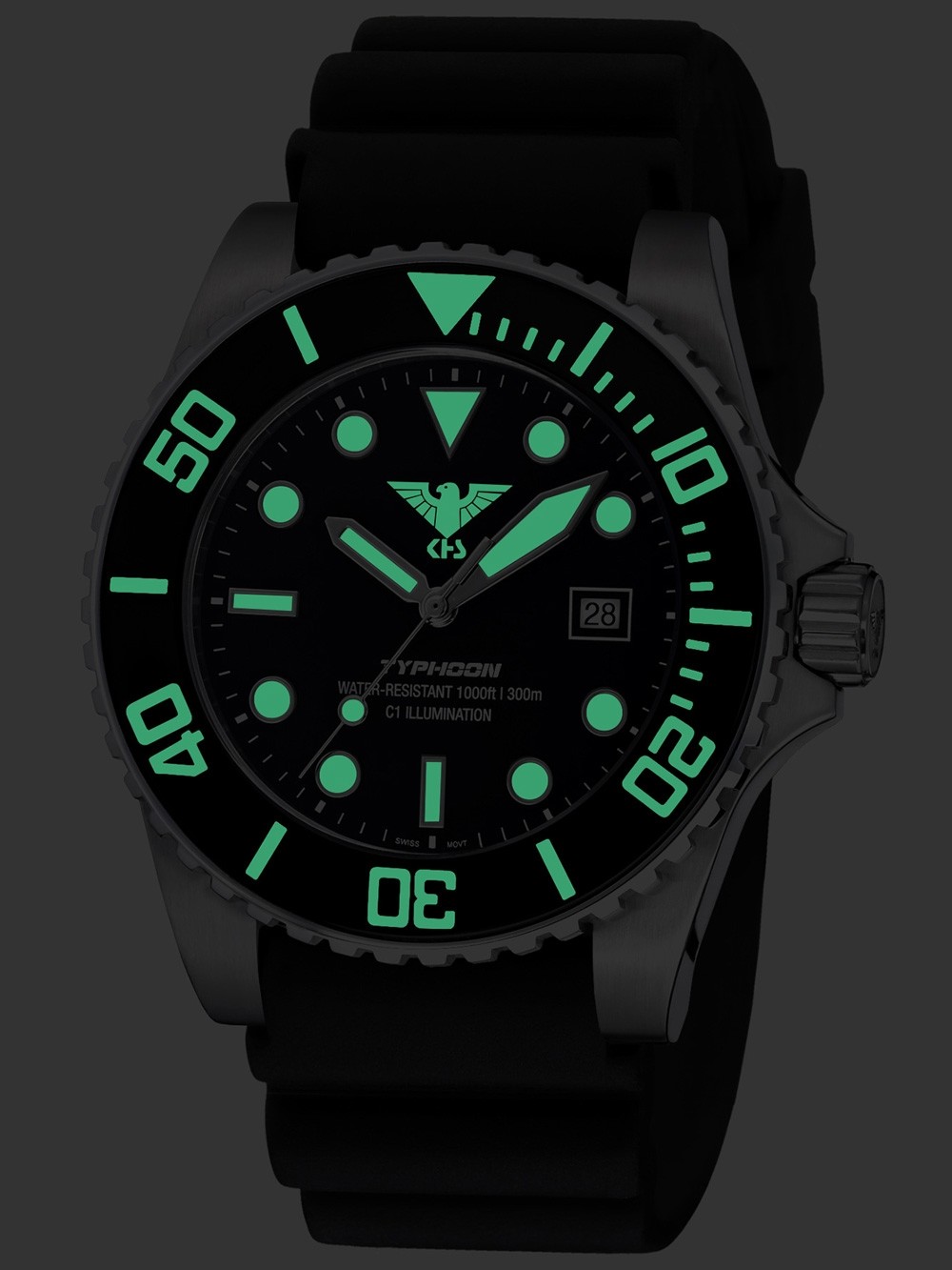 KHS Tactical KHS.TYS.DB นาฬิกา Typhoon Automatic Watch