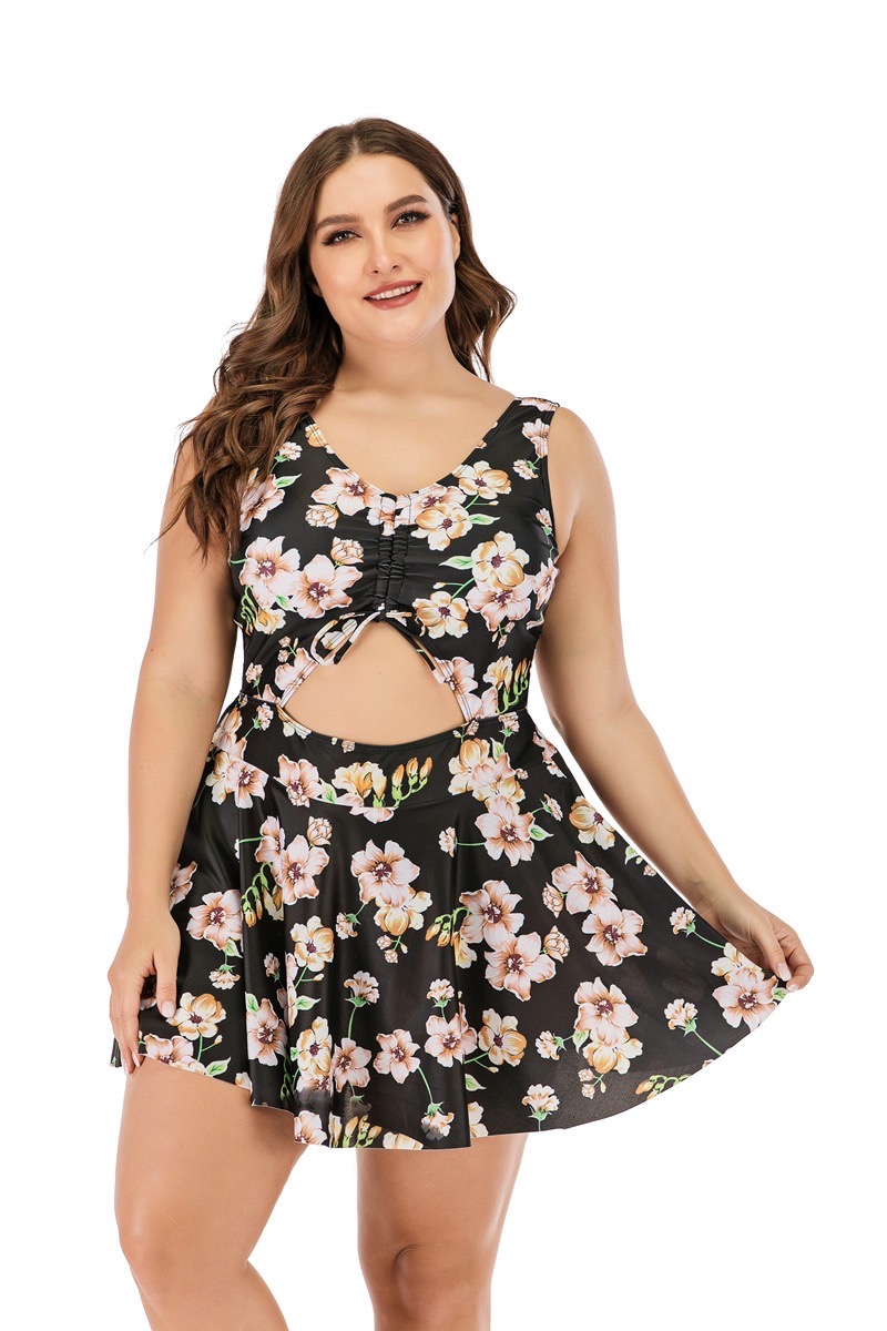 ชุดว่ายน้ำคนอ้วน พร้อมส่ง :ชุดว่ายน้ำไซส์ใหญ่สีดำแต่งลายดอกไม้ผูกโบว์ด้านหน้า มีกางเกงใส่ด้านในแบบสวย น่ารักมากๆจ้า:รอบอก46-58นิ้ว เอว42-54นิ้ว สะโพก46-58นิ้ว