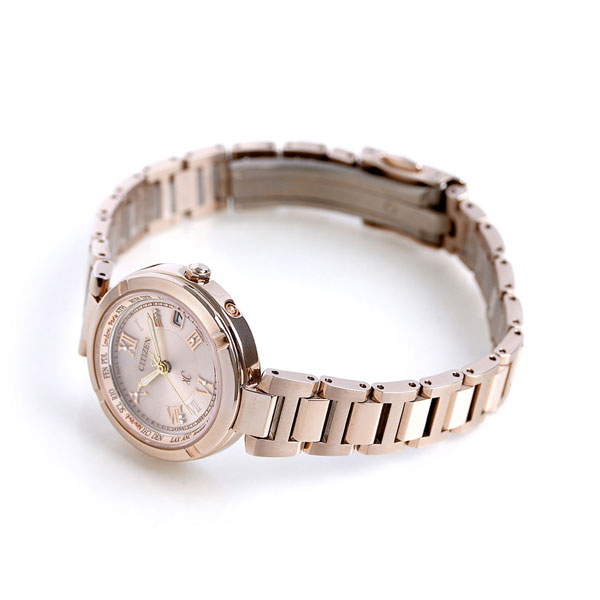Citizen EC1115-59W นาฬิกาผู้หญิง Eco-Drive xC Radio World Time Super Titanium Made in Japan Women's Watch