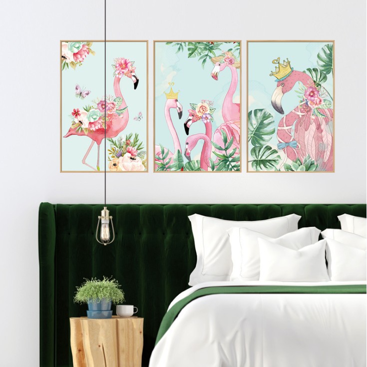 สติ๊กเกอร์ตกแต่งผนัง ขนาด 60x90 ซม. เนื้อ PVC มีกาวในตัว ไม่ทำลายผนัง เซต 2/3