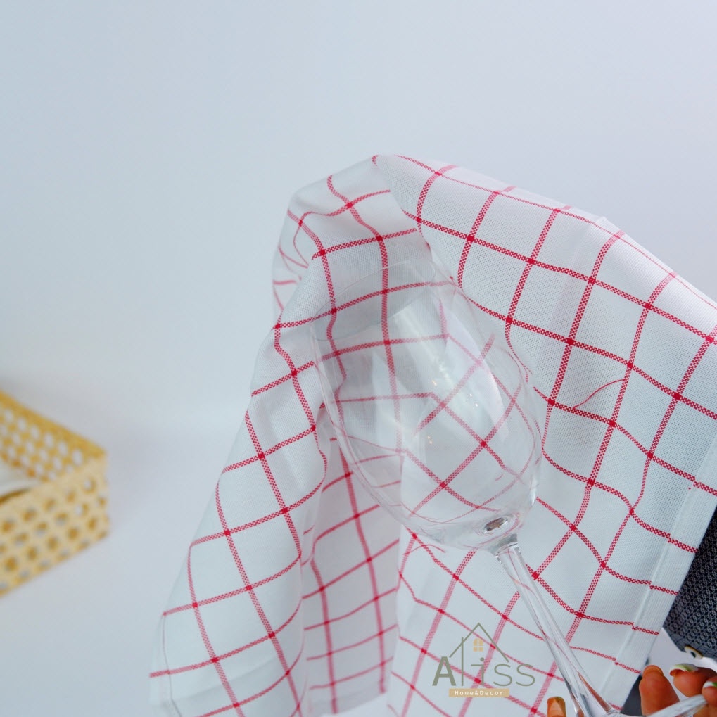 ผ้าเช็ดจาน ผืนใหญ่ 20x30 นิ้ว (มีหูแขวน) ผ้าเช็ดแก้ว ผ้าเช็ดมือ อเนกประสงค์