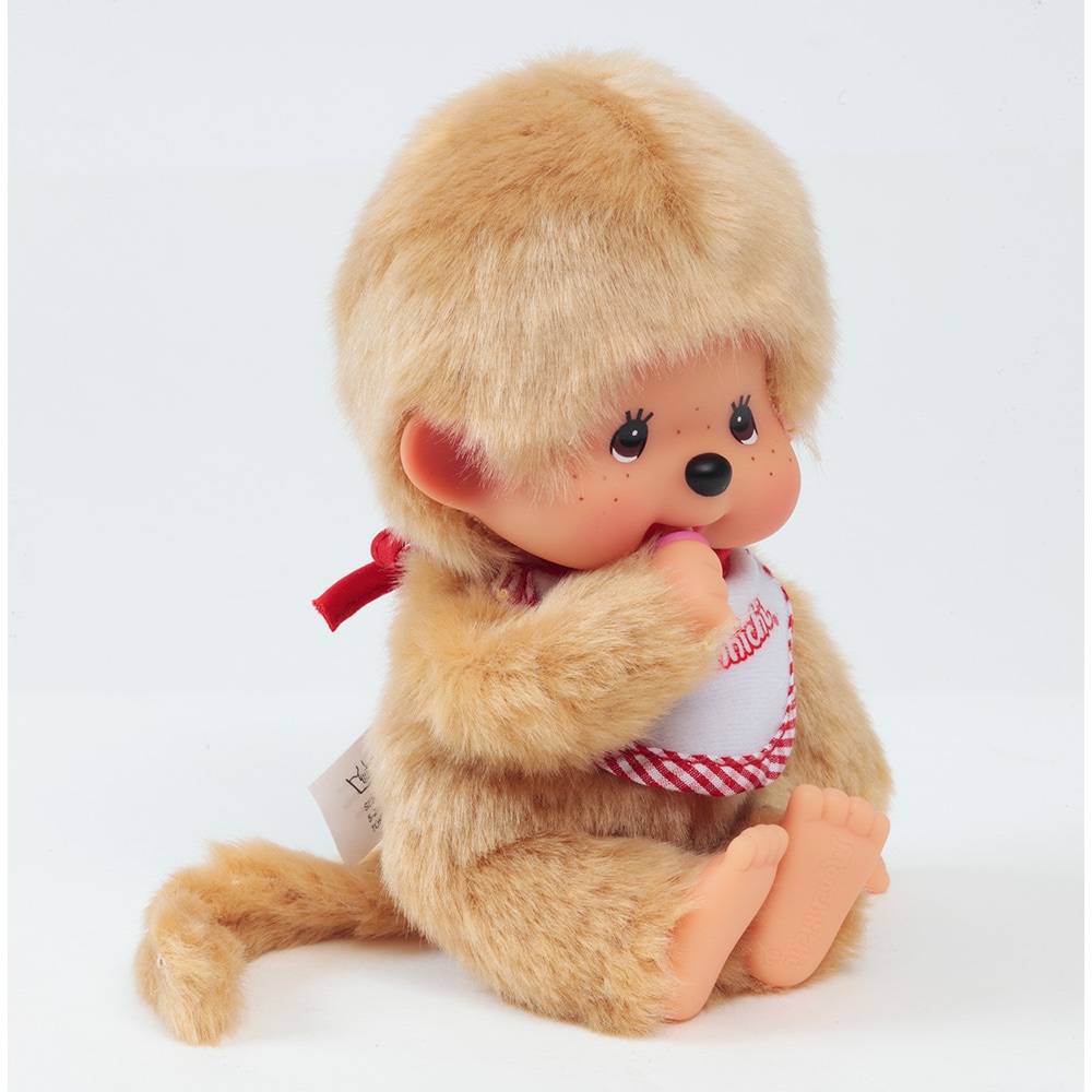 [PRE-ORDER] ตุ๊กตา ม่อนชิชิ ผู้ชาย ขนสีทอง ท่านั่ง Monchhichi Standard Sitting Beige Boy Size 18 cm モンチッチ スタンダードS ベージュ 男の子