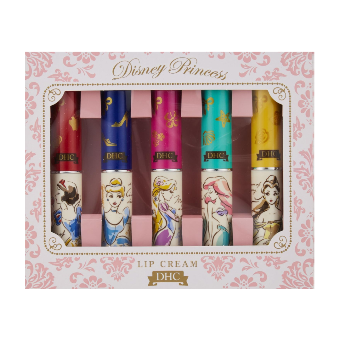 [PRE-ORDER] ลิปมัน ดีเฮชซี ลาย เจ้าหญิงดิสนีย์ เซ็ท 5 แท่ง DHC Lip Disney Princess Set 5 pcs นำเข้าจากญี่ปุ่น