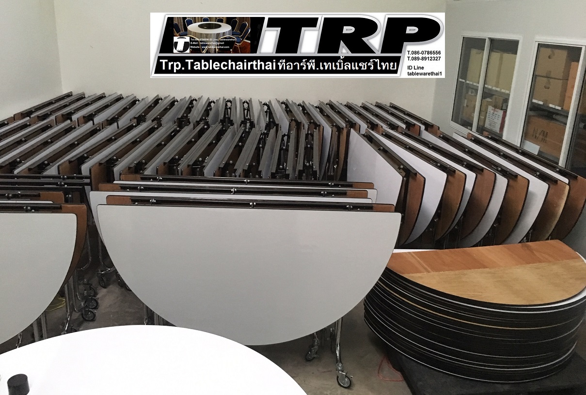 Round Table 圆桌会议 餐桌 中式餐桌 配有旋转镜组 โต๊ะกลม โต๊ะจีน ขนาด 160 cm.นั่ง 10 คน โต๊ะกลม พับครึ่ง มีล้อ,หน้าขาวโฟเมการ์,ขาเหล็กชุปโครเมี่ยม,โต๊ะประชุม,โต๊ะสัมมนาโต๊ะจัดเลี้ยง,โต๊ะโรงแรม Round Table Folding half with wheels Tablechairthai