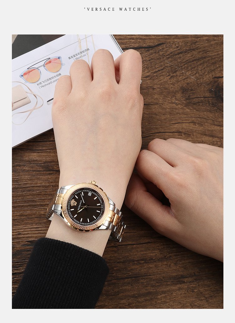 Versace V12040015 นาฬิกาผู้หญิง Hellenyium Quartz Swiss Made Women's Watch