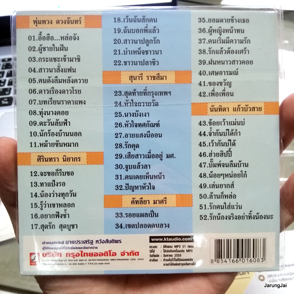 mp3 เพลง 5 ลูกทุ่งหญิง ชุด 3 ปกฟ้า อื้อหือ หล่อจัง พุ่มพวง ศิรินทรา cd mp3 kt