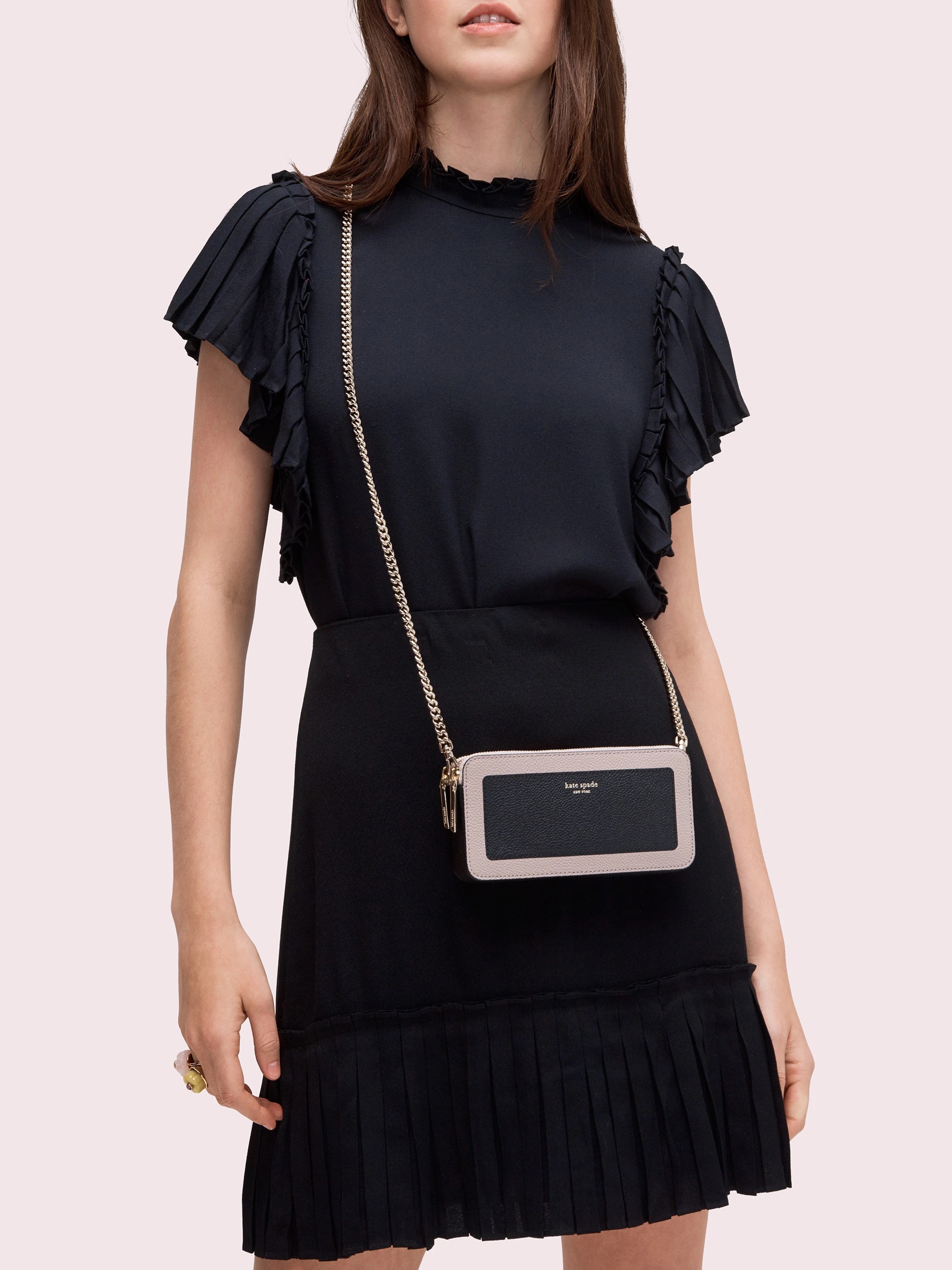กระเป๋าสะพายข้าง กระเป๋าสตางค์ Kate Spade PWRU7132 Double Zip Mini Crossbody and Wallet