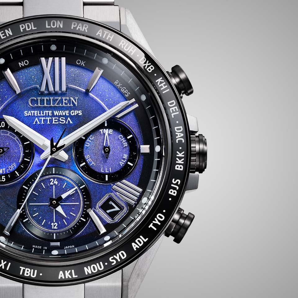 Citizen CC4075-50L นาฬิกาผู้ชาย ATTESA Satellite Wave GPS Unite with Blue Super Titanium Men's Watch