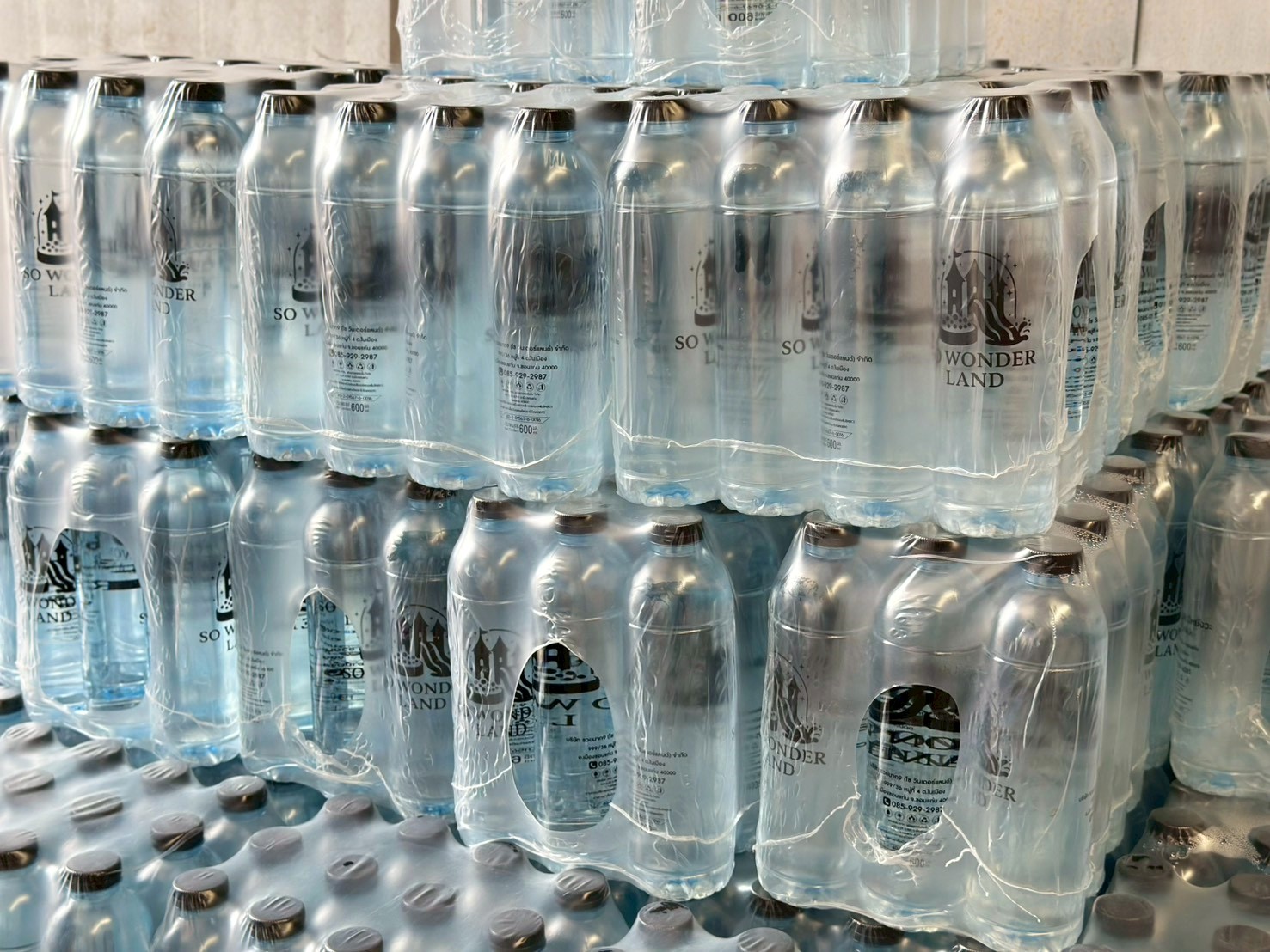 ผลงาน น้ำดื่มพร้อมสกรีนโลโก้ขวด