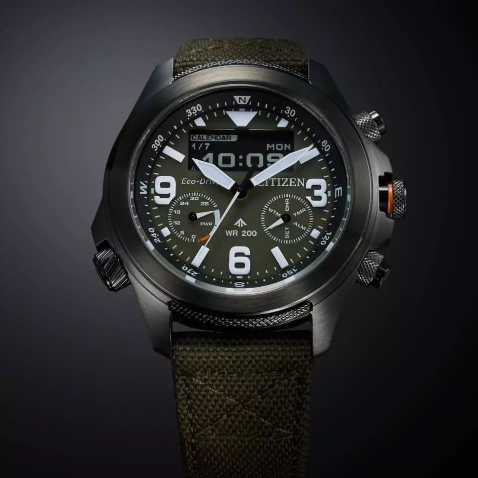 Citizen JV1005-02W นาฬิกาผู้ชาย Promaster Land U822 Eco-Drive Men's Watch