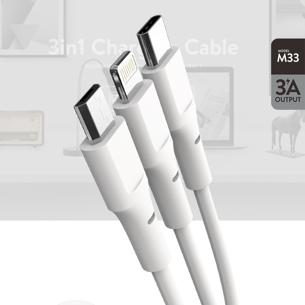 สายชาร์จ 3in1 Sendem M33 ชาร์จเร็ว 3A