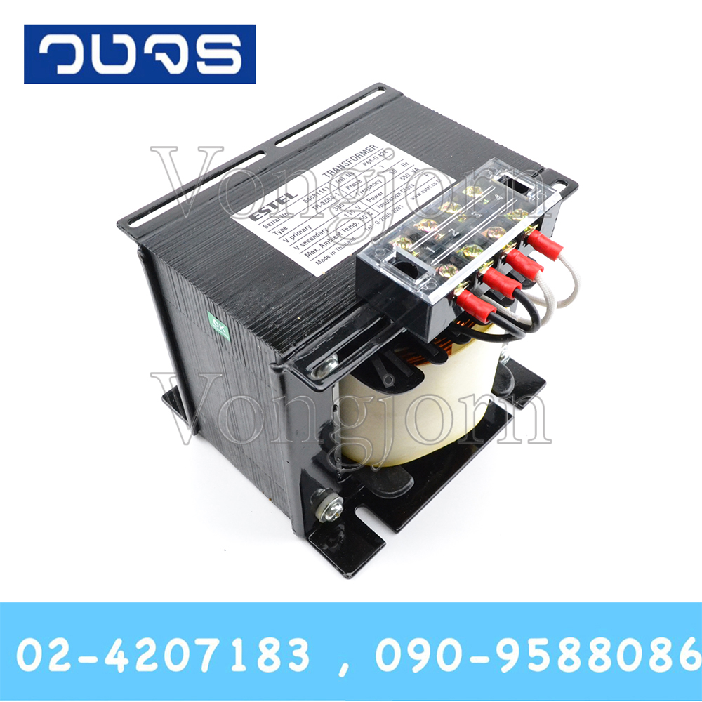 หม้อแปลงESTEL Input 0 380 VAC Output 0 110 VAC 550VA