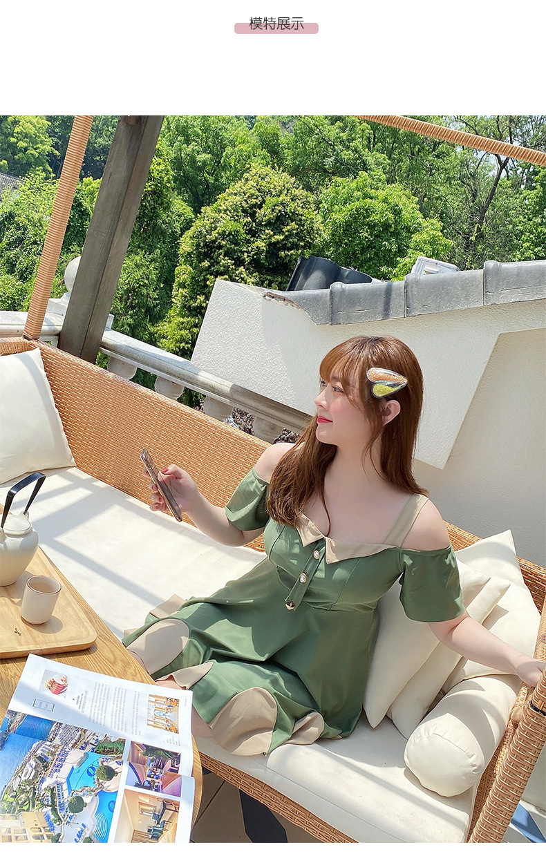 ชุดว่ายน้ำคนอ้วน 5xl พร้อมส่ง: ชุดเที่ยวทะเลไซส์ใหญ่สีเขียวเว้าไหล่ มีกางเกงขาสั้นใส่ด้านใน แบบสวยน่ารักมากๆจ้า:รอบอก42-52นิ้ว เอว34-44นิ้ว สะโพก40-52นิ้ว