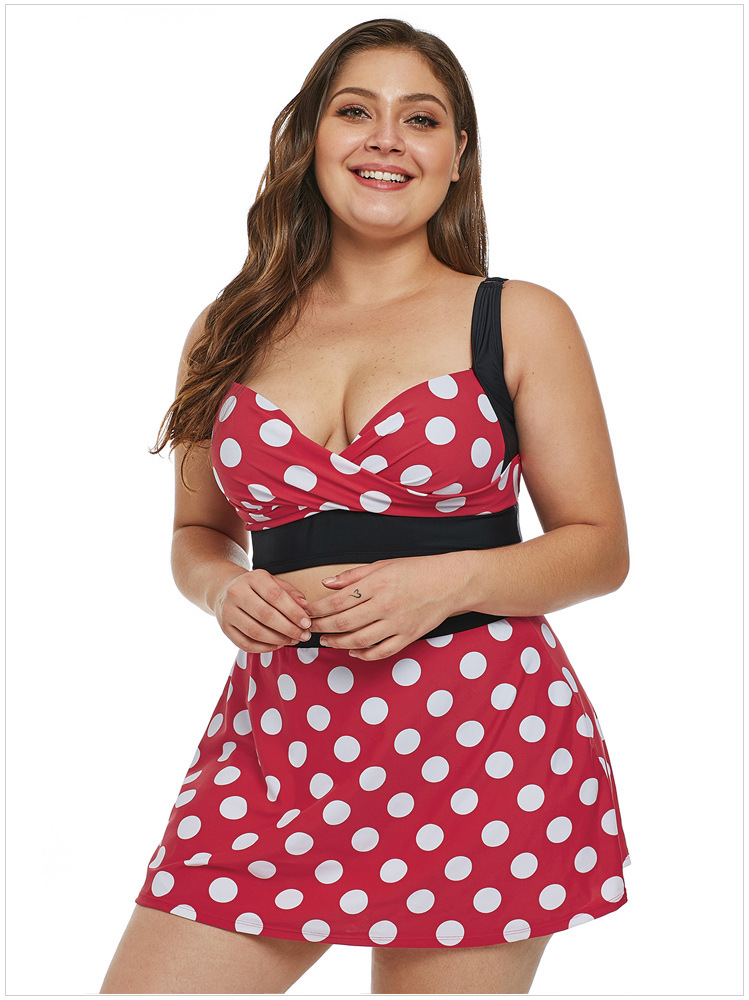 ชุดว่ายน้ำทูพีชคนอ้วน พร้อมส่ง 3xl :ชุดว่ายน้ำไซส์ใหญ่สีแดงแต่งลายจุดสีขาว กระโปรงติดบิกินี่ด้านในสีสันสดใสแบบสวย sexyมากๆจ้า:รอบอก46-58นิ้ว เอว40-50นิ้ว สะโพก44-58นิ้ว