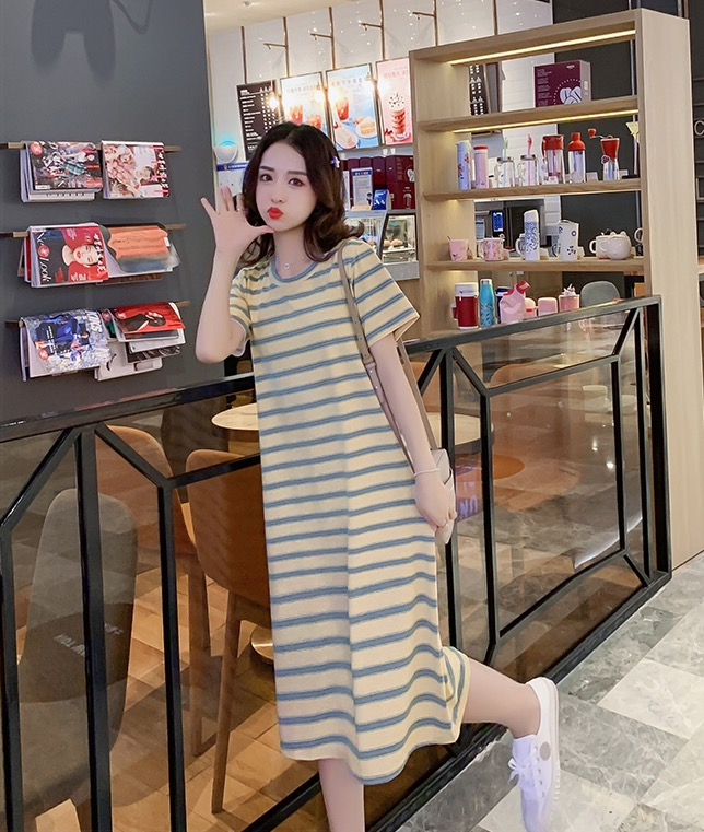 ชุดคลุมท้องแฟชั่นน่ารัก ผ้ายืดนิ่ม ไม่ร้อน ลายและสี สวยค่ะ M L XL XXL