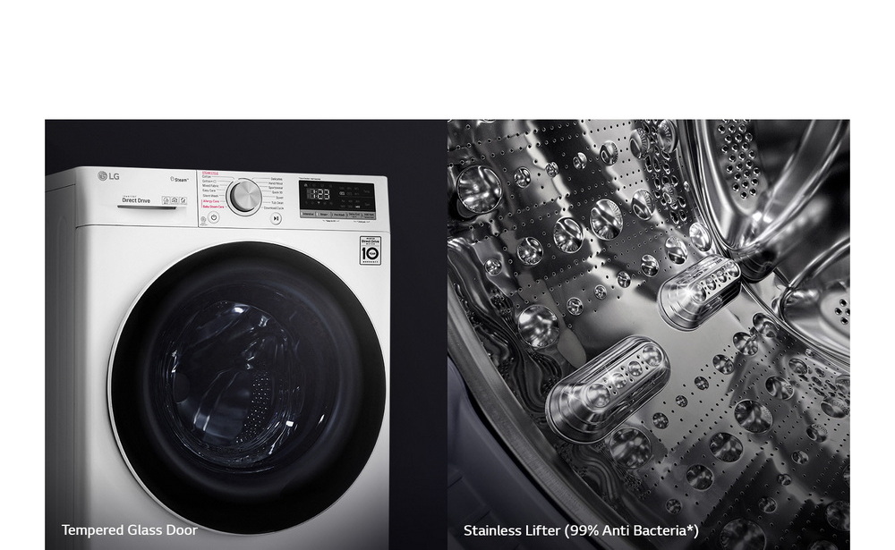 เครื่องซักผ้าฝาหน้า LG 9 กก. สีขาว 1400RPM inverter รุ่น FV1409S4W