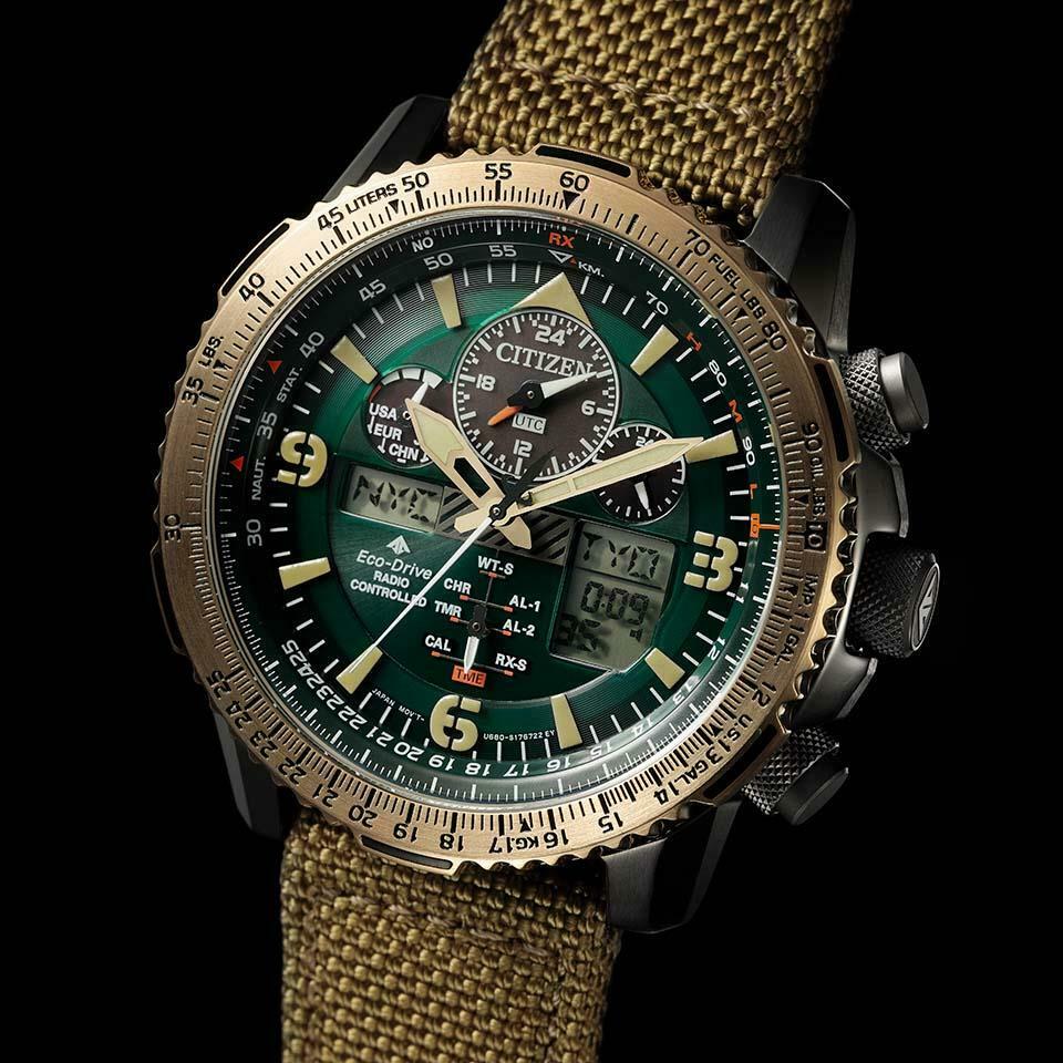 Citizen JY8074-11X นาฬิกาผู้ชาย PROMASTER Eco-Drive Global Radio-Controlled Men's Watch