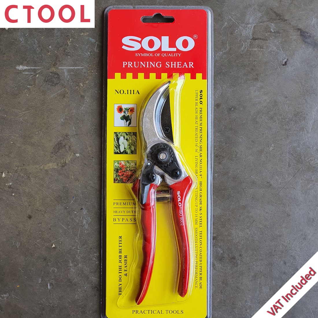 (สินค้าหมด)กรรไกรตัดกิ่งไม้8" 111A Solo ของแท้ ผลิตจากประเทศไต้หวัน - Authentic Premium Pruning Shear - ซีทูล Ctool