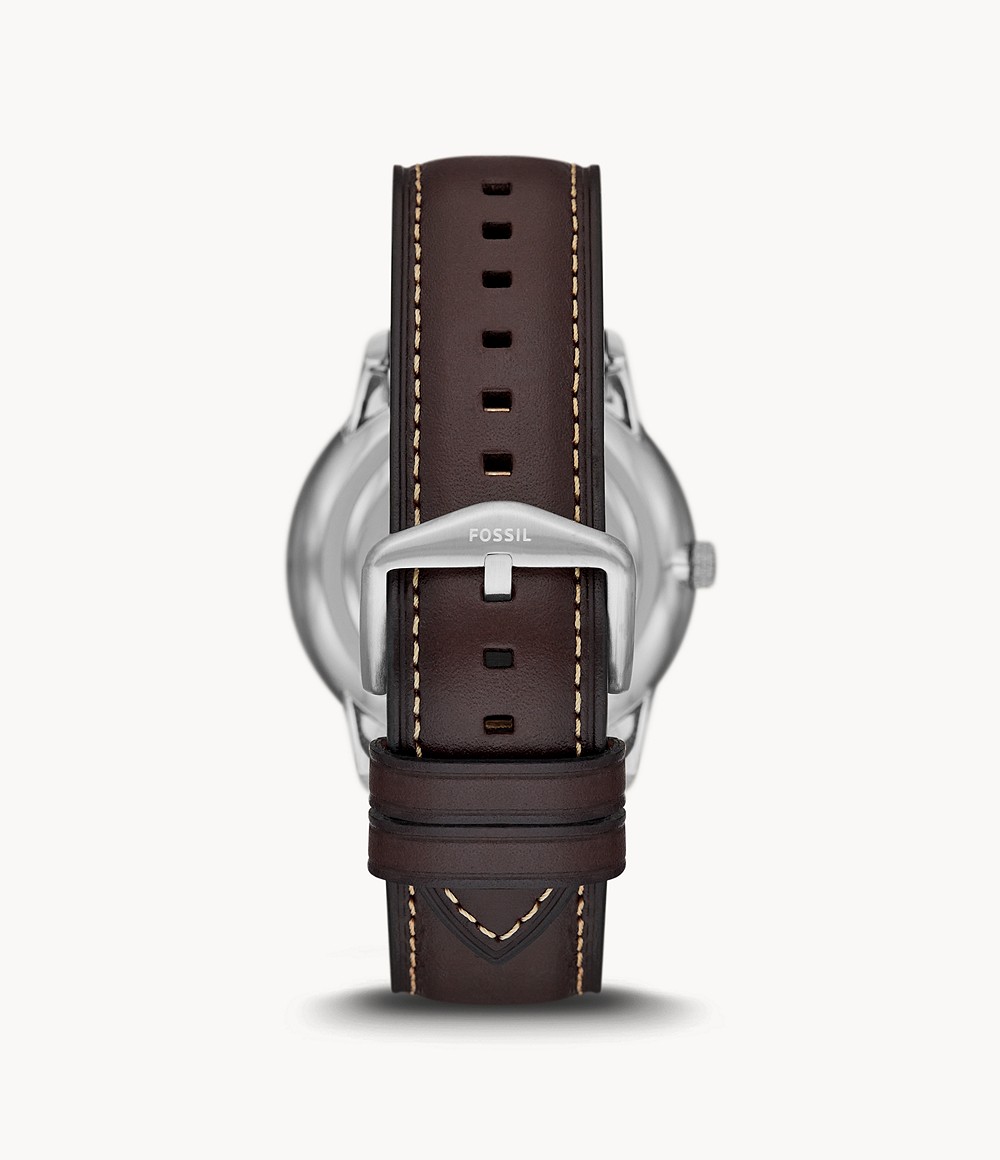 Fossil FS5905 นาฬิกาผู้ชาย Neutra Moonphase Multifunction Brown Eco Leather Men's Watch